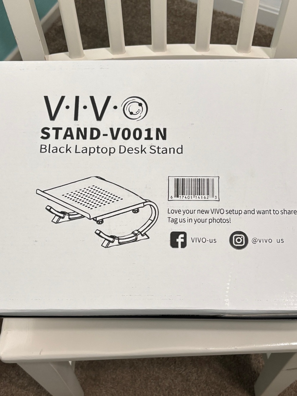 Vivo Black Laptop Desk Stand - STAND-V001N